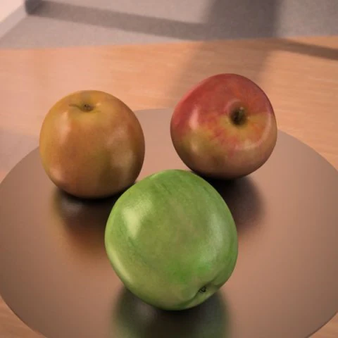 Apple fruit 3D Model .c4d .max .obj .3ds .fbx .stl .blend 