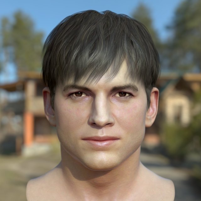 Ashton kutcher 3D Model .c4d .max .obj .3ds .fbx .stl .blend 