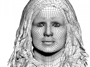 Kim dickens madison clark head Model 3D