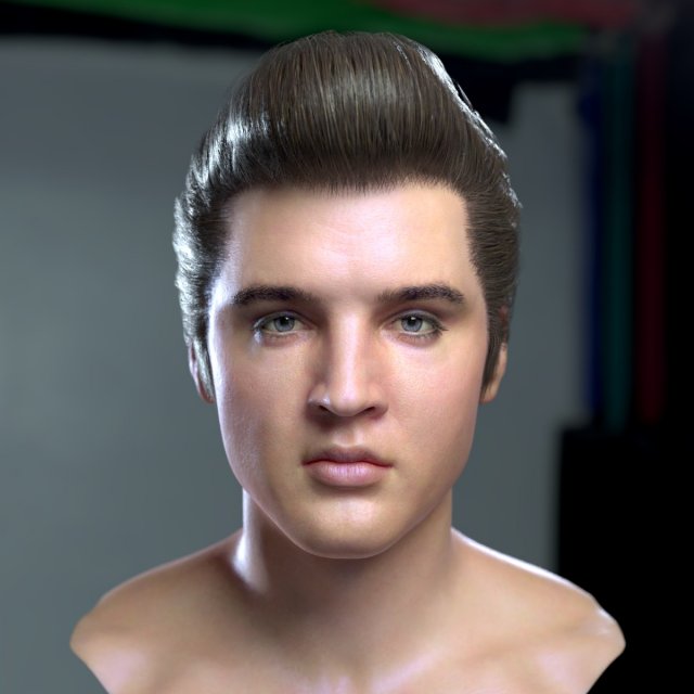 Elvis presley head 3D-Modell .c4d .max .obj .3ds .fbx .stl .blend 