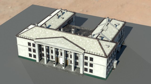 Old architecture building 3D 模型 .c4d .max .obj .3ds .fbx .stl .blend 