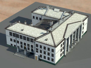 Старое здание архитектуры 3D Модель