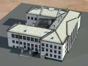 Старое здание архитектуры 3D Модель