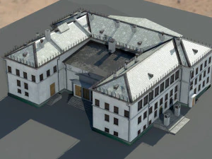Старое здание архитектуры 3D Модель