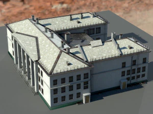 Старое здание архитектуры 3D Модель