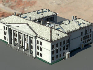 Старое здание архитектуры 3D Модель