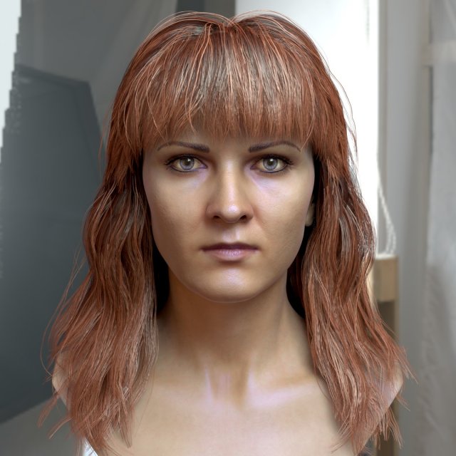Woman head v3 3D 모델 .c4d .max .obj .3ds .fbx .stl .blend 