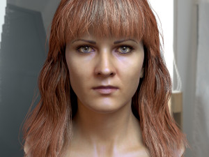Woman head v3 3D Model