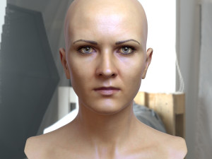 Woman head v3 3D 모델