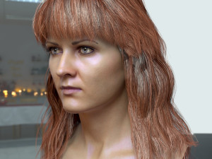 Woman head v3 3D 모델