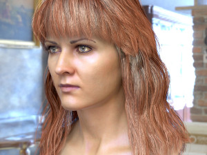 Woman head v3 3D 모델
