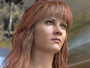 Woman head v3 3D 모델