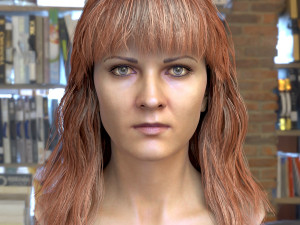 Woman head v3 3D 모델