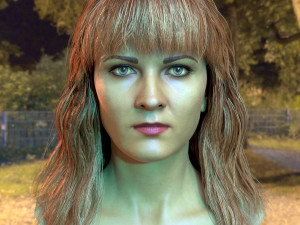 Woman head v3 3D 모델