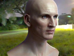 Christopher eccleston head Modelo 3D