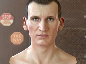 Christopher eccleston head Modelo 3D