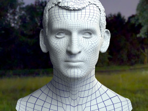 Christopher eccleston head Modelo 3D