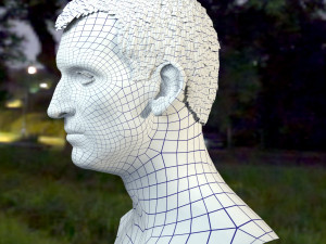 Christopher eccleston head Modelo 3D