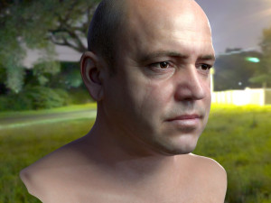 Human head v2a Modello 3D