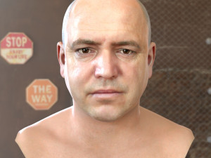 Human head v2a Modello 3D