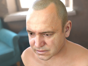 Human head v2a Modello 3D