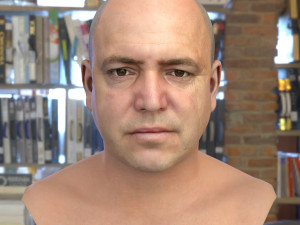 Human head v2a Modello 3D