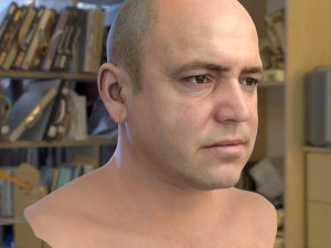 Human head v2a Modello 3D