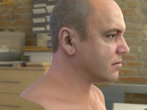 Human head v2a Modello 3D