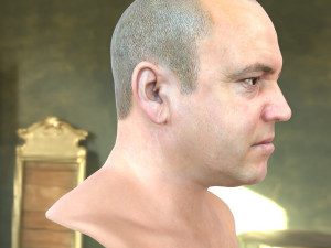 Human head v2a Modello 3D