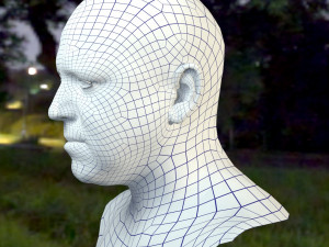 Human head v2a Modello 3D