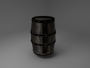 wooden barrel 3D Модель