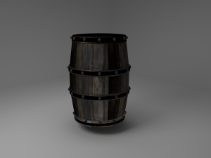 wooden barrel Model 3D