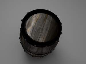 wooden barrel Model 3D