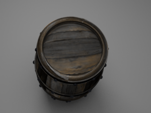 wooden barrel Model 3D