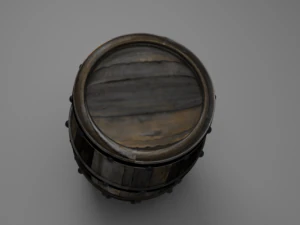 wooden barrel 3D Model