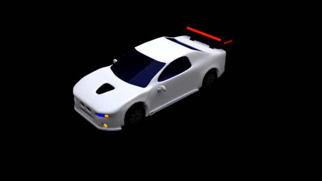 lowpoly sport car 3D Model .c4d .max .obj .3ds .fbx .stl .blend 