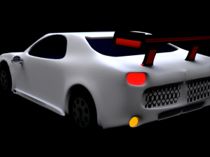 lowpoly sport car 3D Model