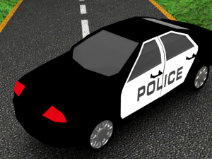 low poly police car 3D Model
