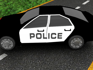 low poly police car 3D Model