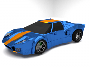 lowpoly race car 3D-Modell