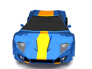 lowpoly race car 3D Model