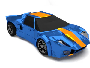 lowpoly race car 3D Model