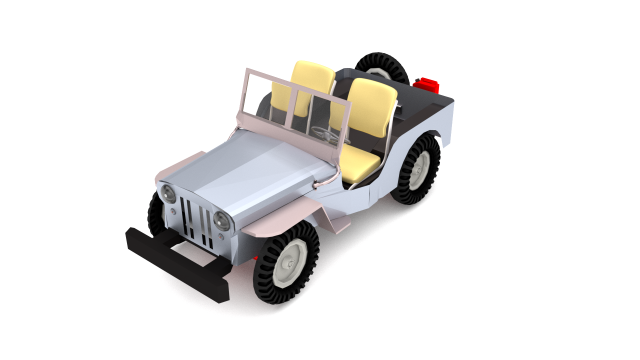 willys jeep 3D Modell .c4d .max .obj .3ds .fbx .stl .blend