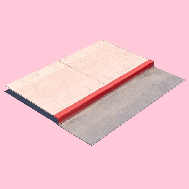 red curb 3D Модель .c4d .max .obj .3ds .fbx .stl .blend 