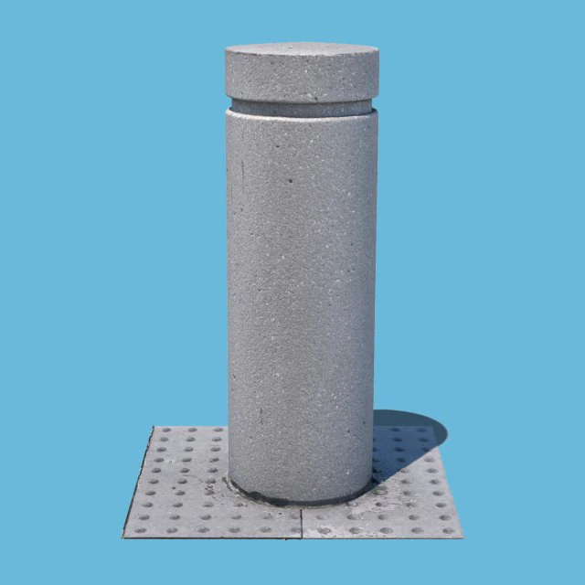 concrete bollard 3D Model .c4d .max .obj .3ds .fbx .stl .blend