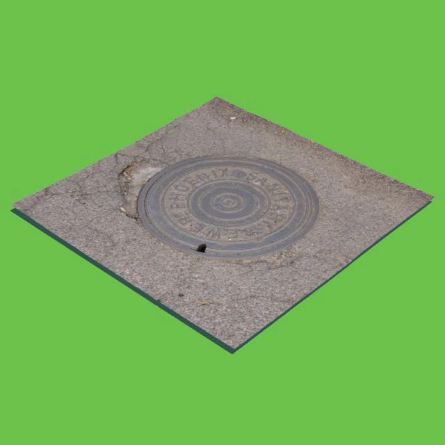 phoenix manhole cover 3D Model .c4d .max .obj .3ds .fbx .stl .blend 