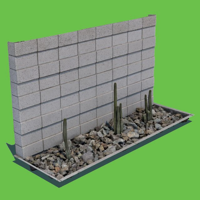 planter wall 3D Model .c4d .max .obj .3ds .fbx .stl .blend