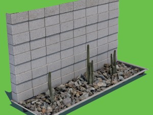 planter wall 3D 模型