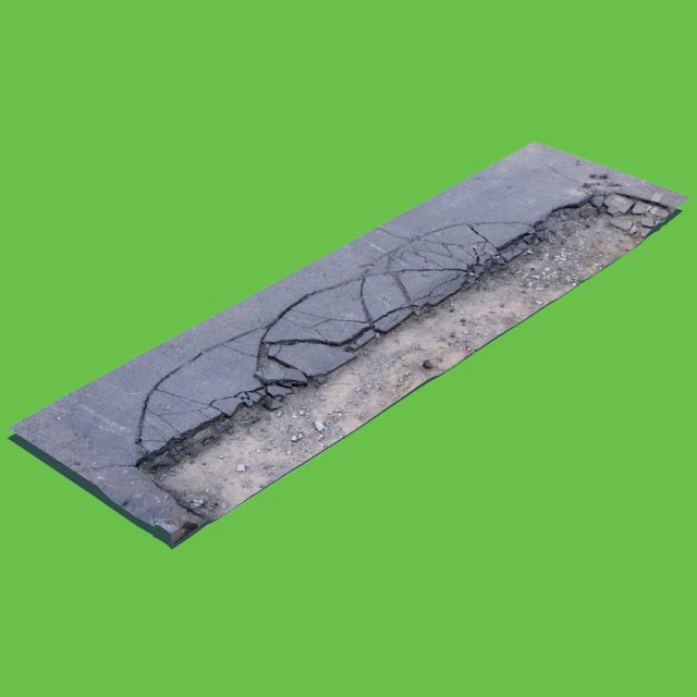 沥青断裂 3D 模型 .c4d .max .obj .3ds .fbx .stl .blend 