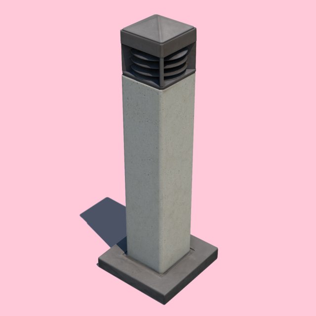 bollard light Modelo 3D .c4d .max .obj .3ds .fbx .stl .blend 